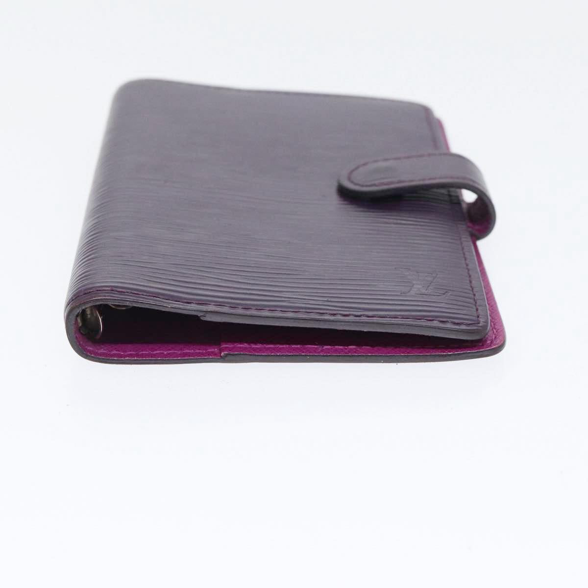LOUIS VUITTON Epi Agenda PM Day Planner Cover Purple Cassis R2005K yk14496