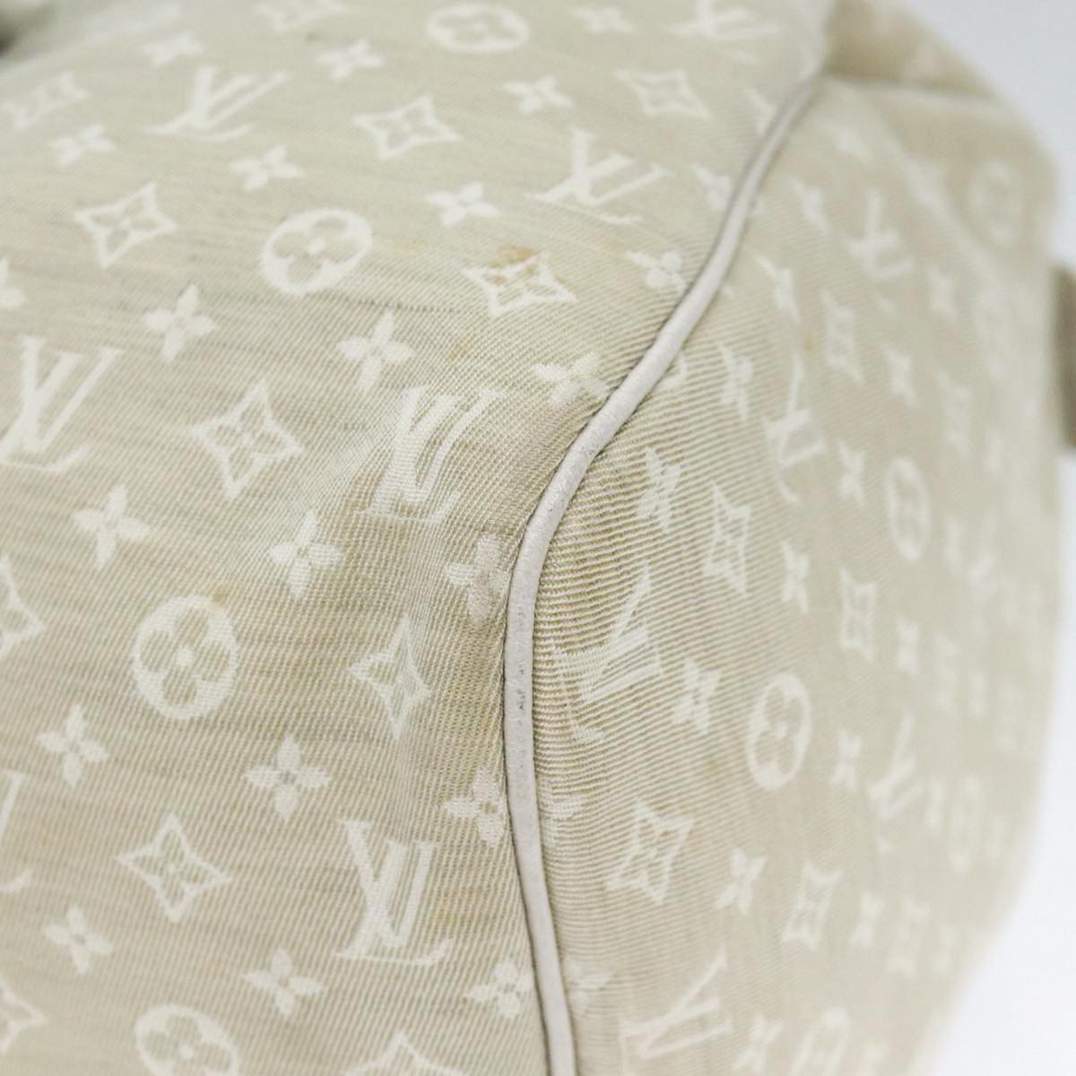 LOUIS VUITTON Monogram Mini Lin Speedy 30 Bag White Dunne M95319 LV yk14499