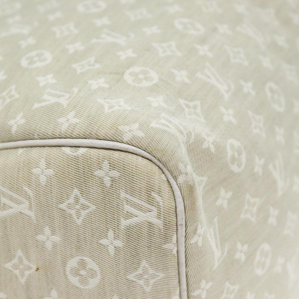 LOUIS VUITTON Monogram Mini Lin Speedy 30 Bag White Dunne M95319 LV yk14499