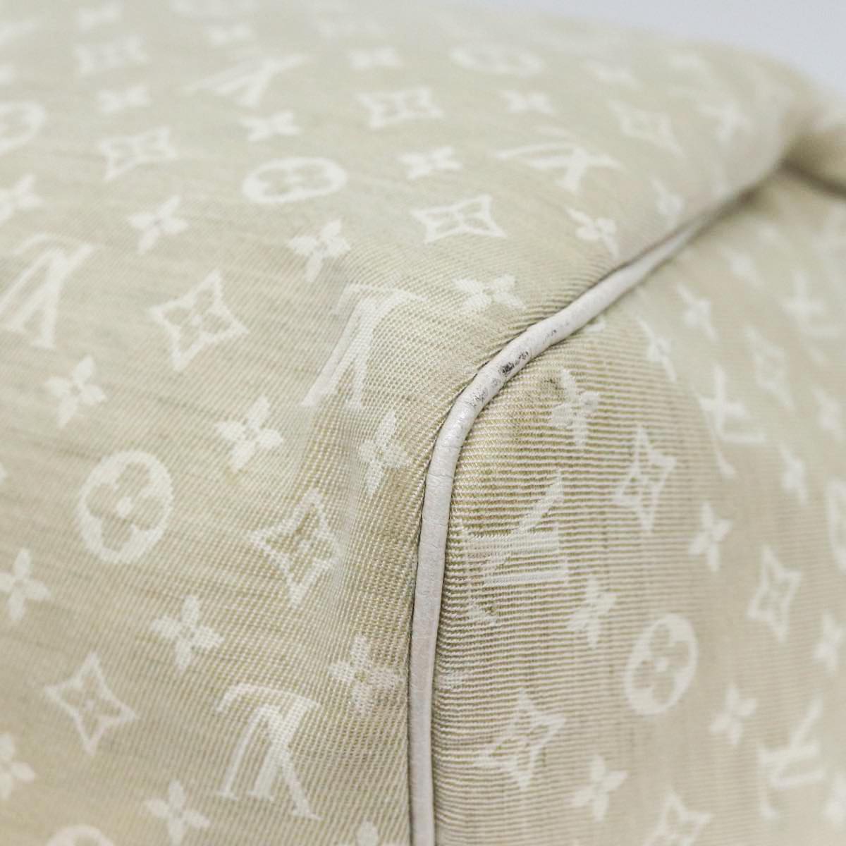 LOUIS VUITTON Monogram Mini Lin Speedy 30 Bag White Dunne M95319 LV yk14499