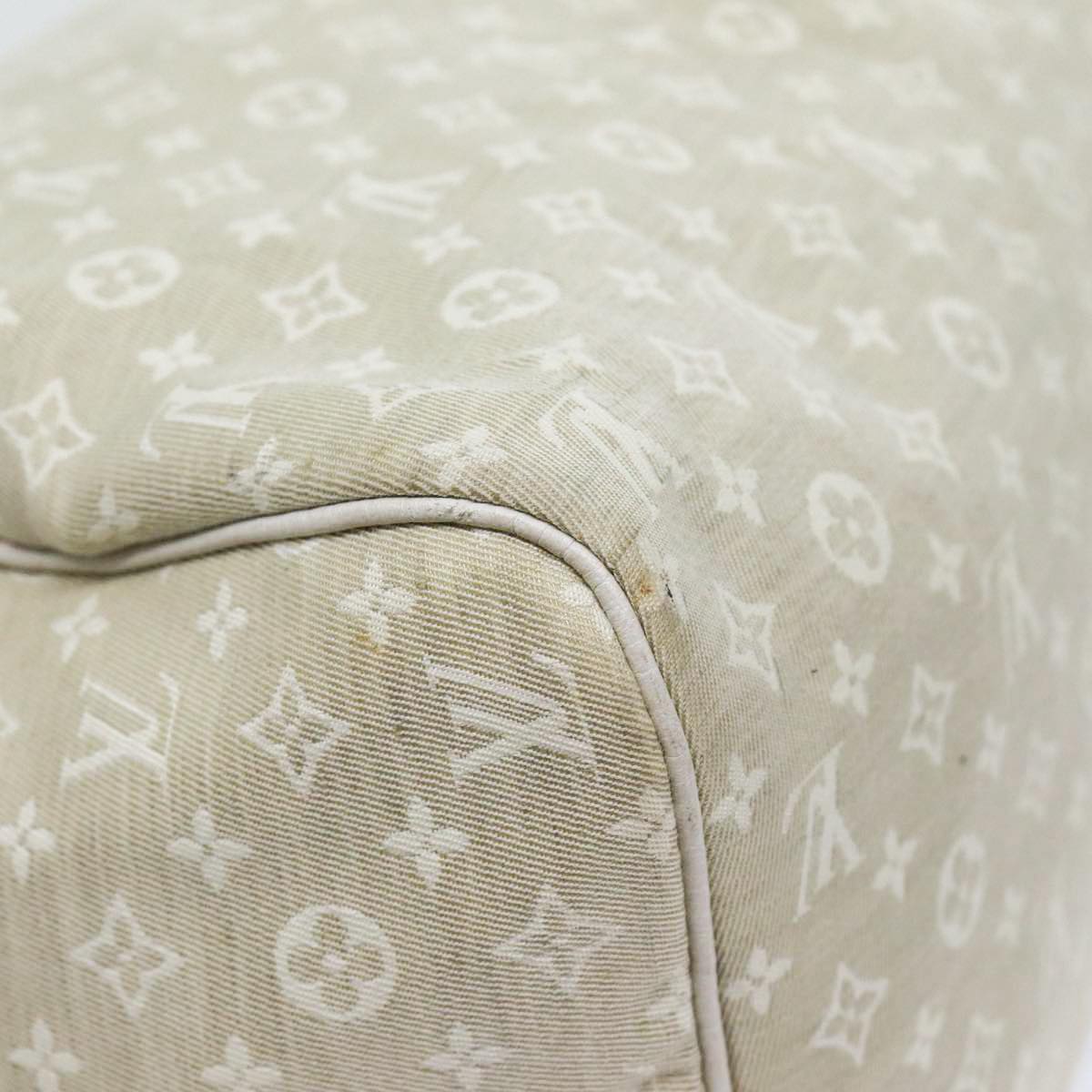 LOUIS VUITTON Monogram Mini Lin Speedy 30 Bag White Dunne M95319 LV yk14499