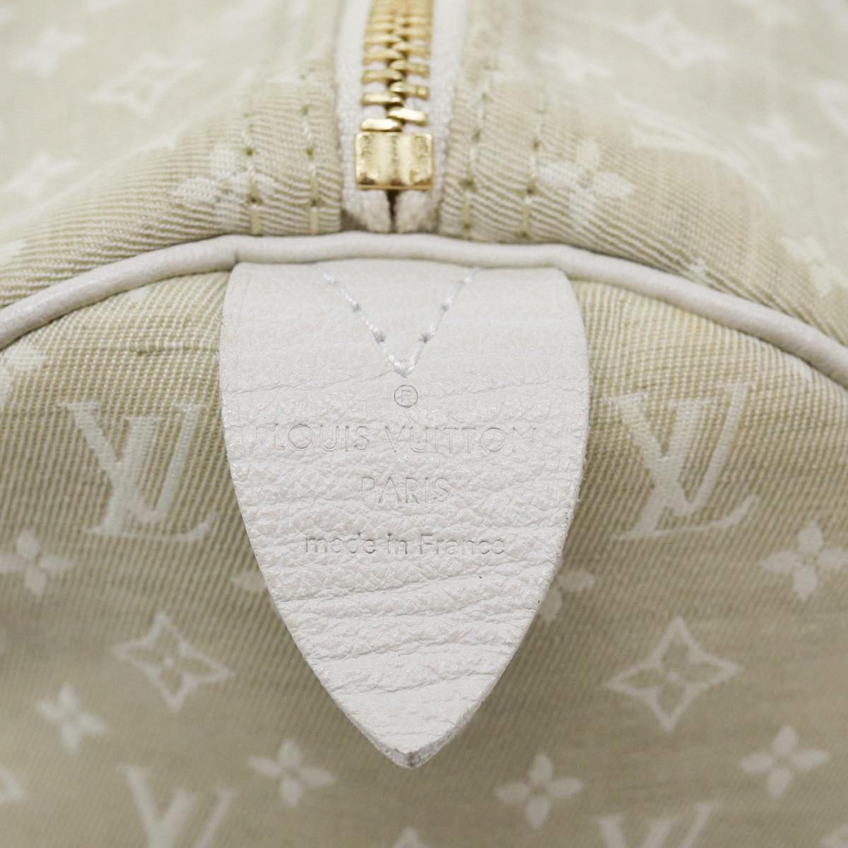 LOUIS VUITTON Monogram Mini Lin Speedy 30 Bag White Dunne M95319 LV yk14499