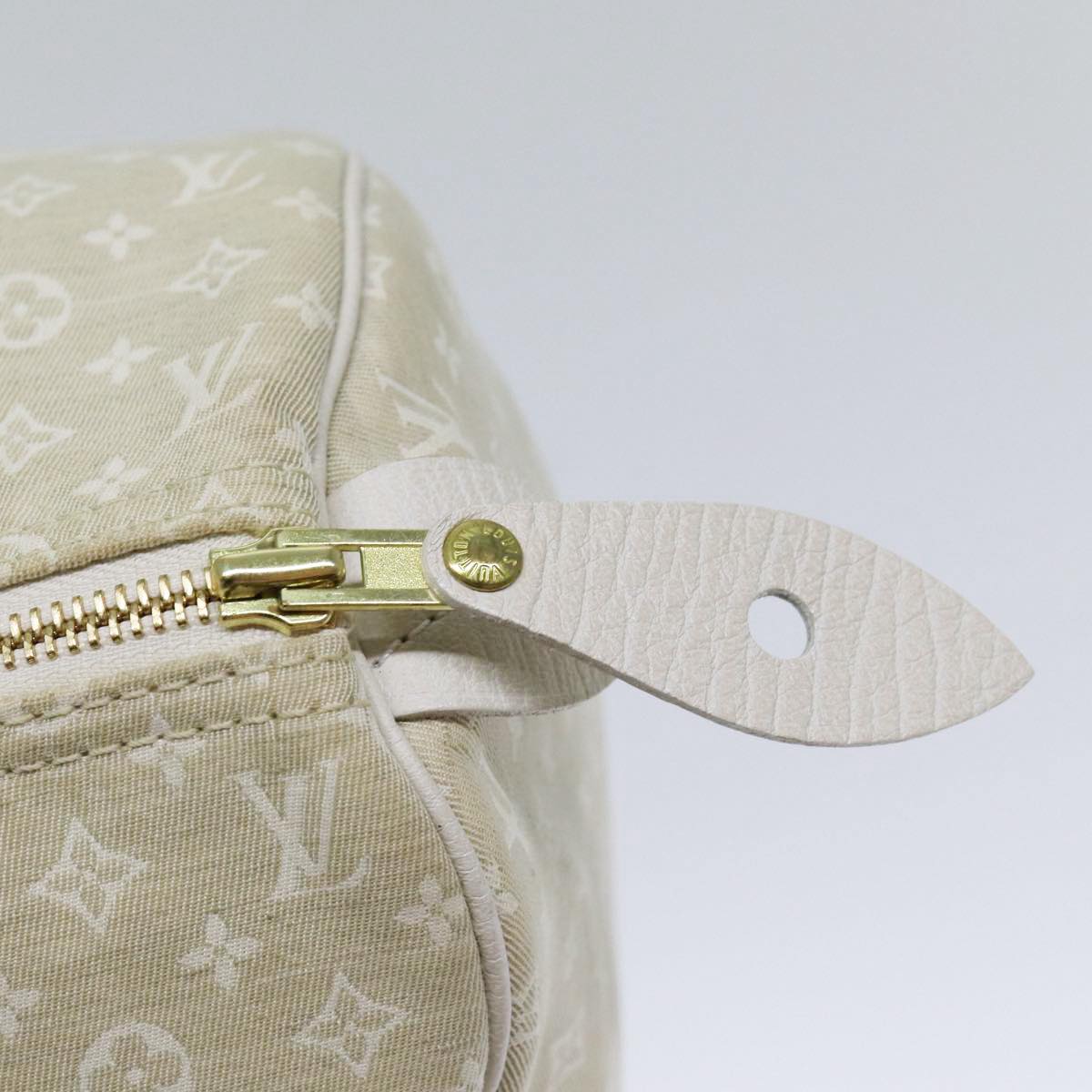 LOUIS VUITTON Monogram Mini Lin Speedy 30 Bag White Dunne M95319 LV yk14499