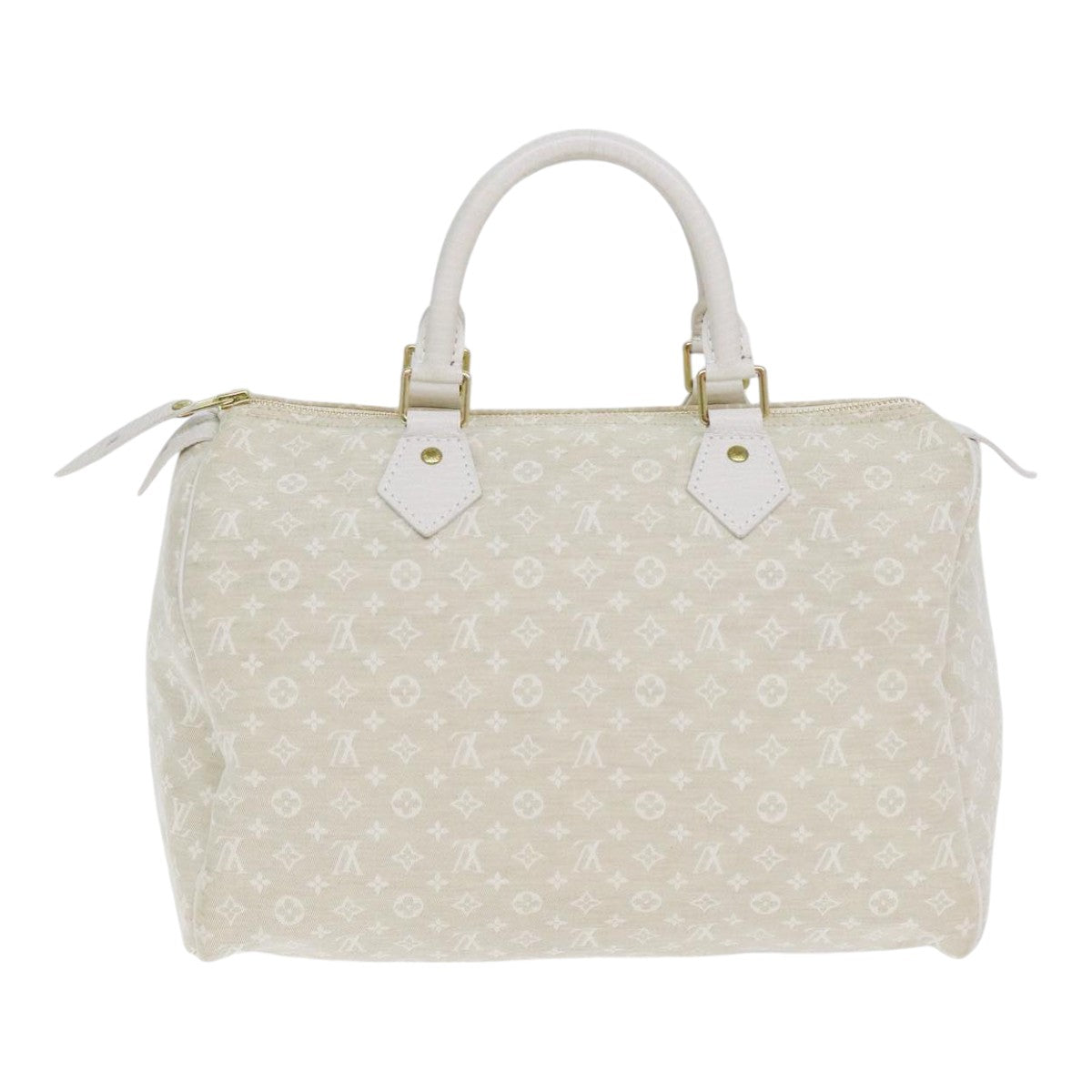 LOUIS VUITTON Monogram Mini Lin Speedy 30 Bag White Dunne M95319 LV yk14499