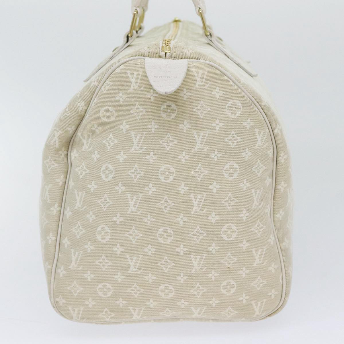 LOUIS VUITTON Monogram Mini Lin Speedy 30 Bag White Dunne M95319 LV yk14499