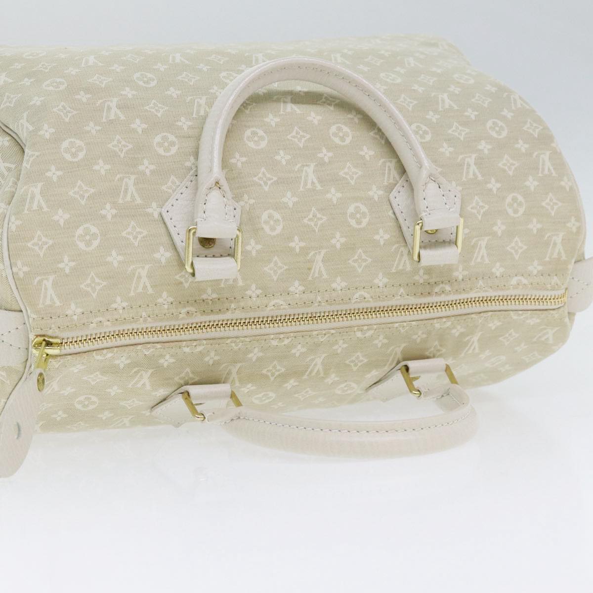 LOUIS VUITTON Monogram Mini Lin Speedy 30 Bag White Dunne M95319 LV yk14499