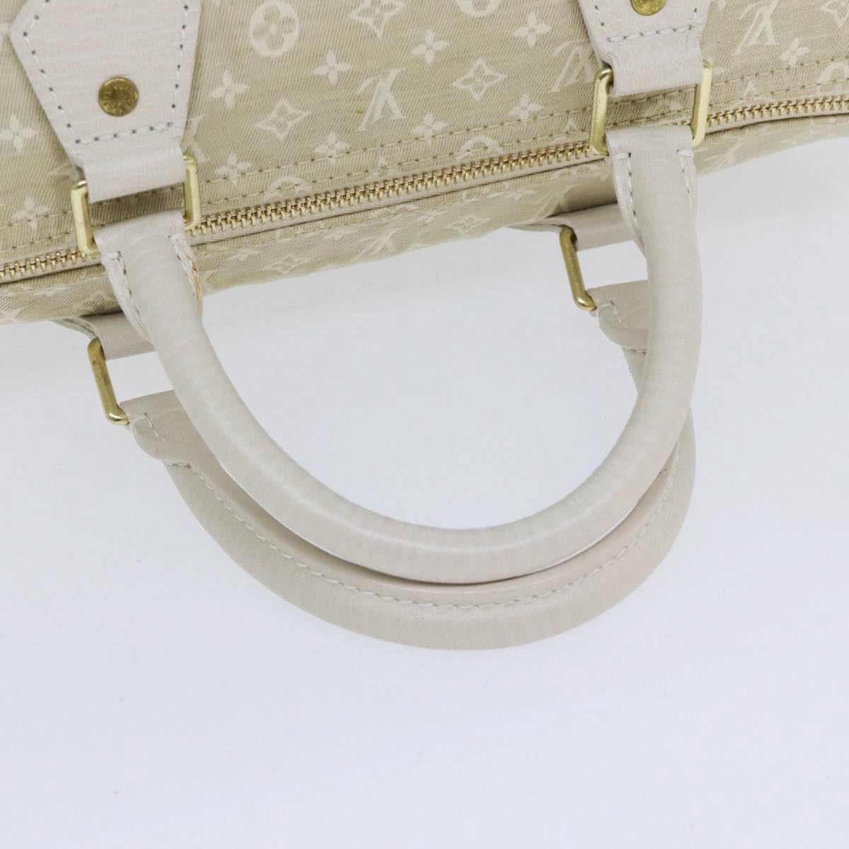 LOUIS VUITTON Monogram Mini Lin Speedy 30 Bag White Dunne M95319 LV yk14499