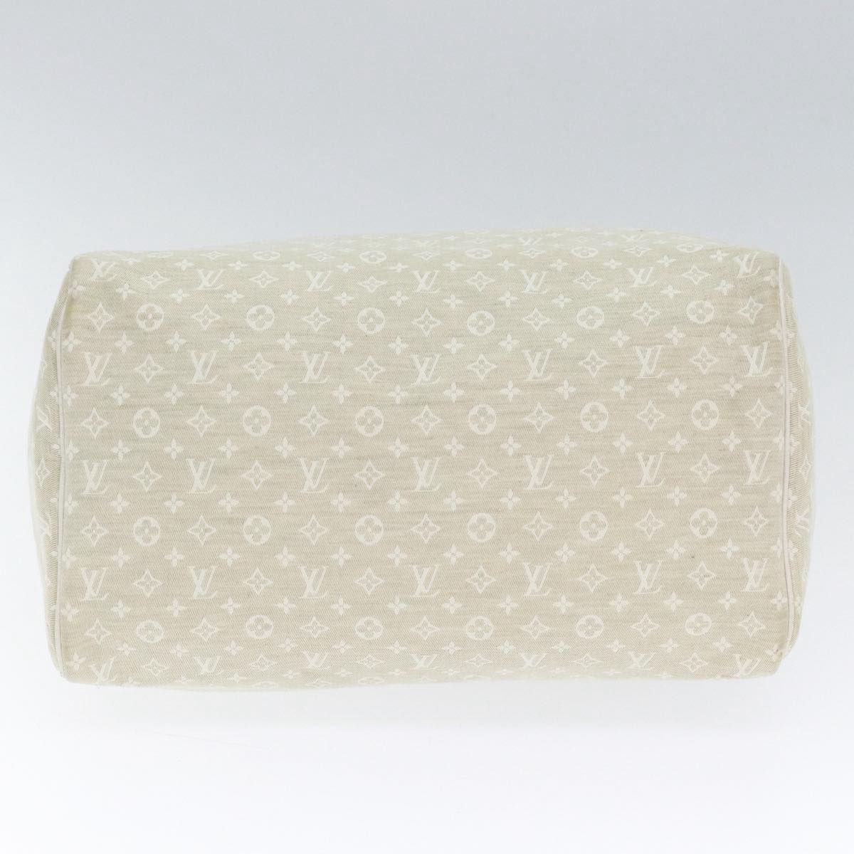 LOUIS VUITTON Monogram Mini Lin Speedy 30 Bag White Dunne M95319 LV yk14499