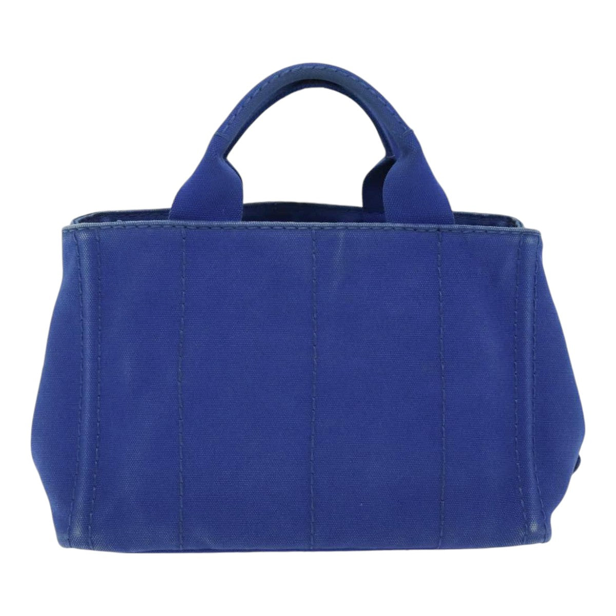 Luxury Prada Canapa PM Hand Bag Canvas Blue Gold  yk14509