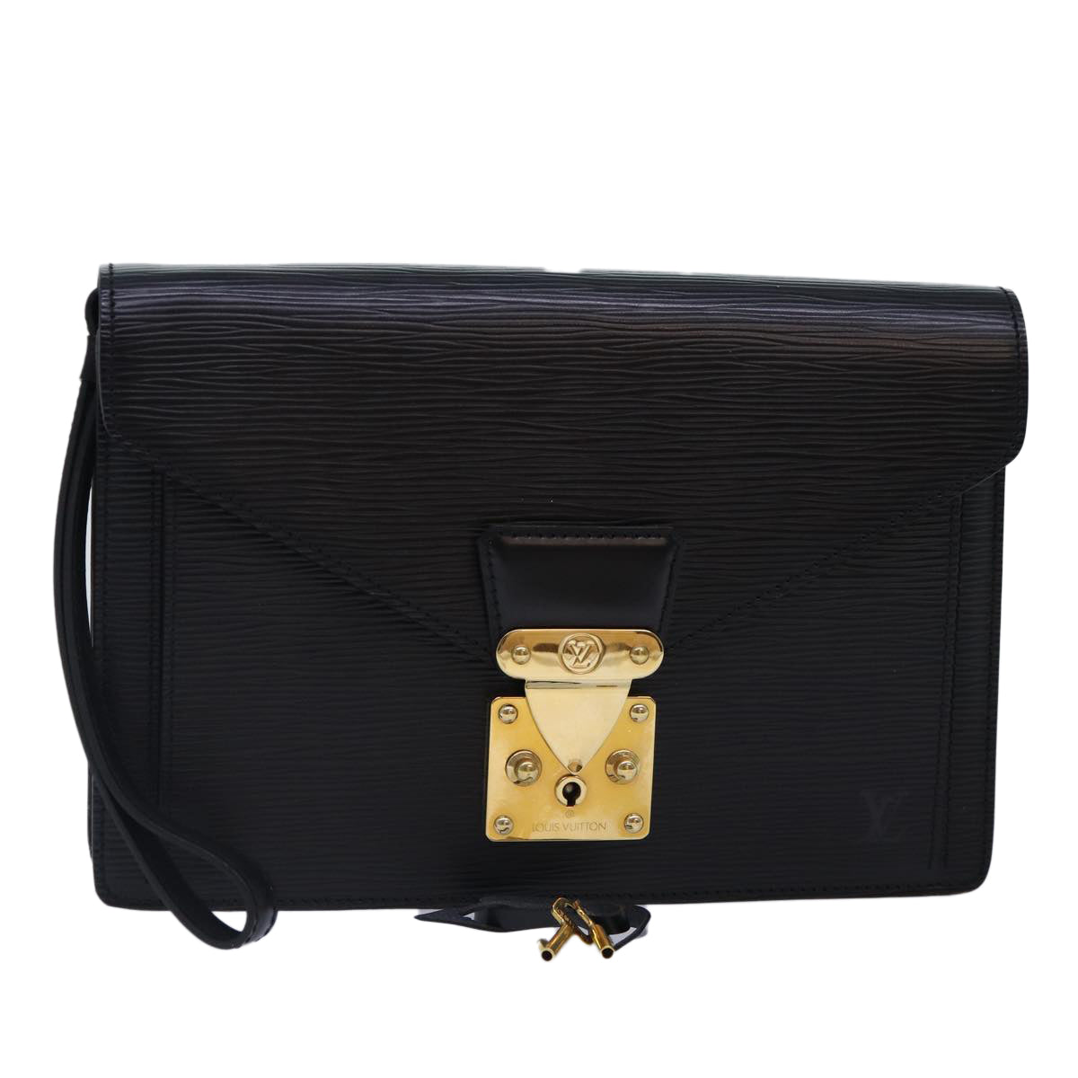 LOUIS VUITTON Epi Serie Dragonne Hand Bag Black Noir M52612 LV yk14514
