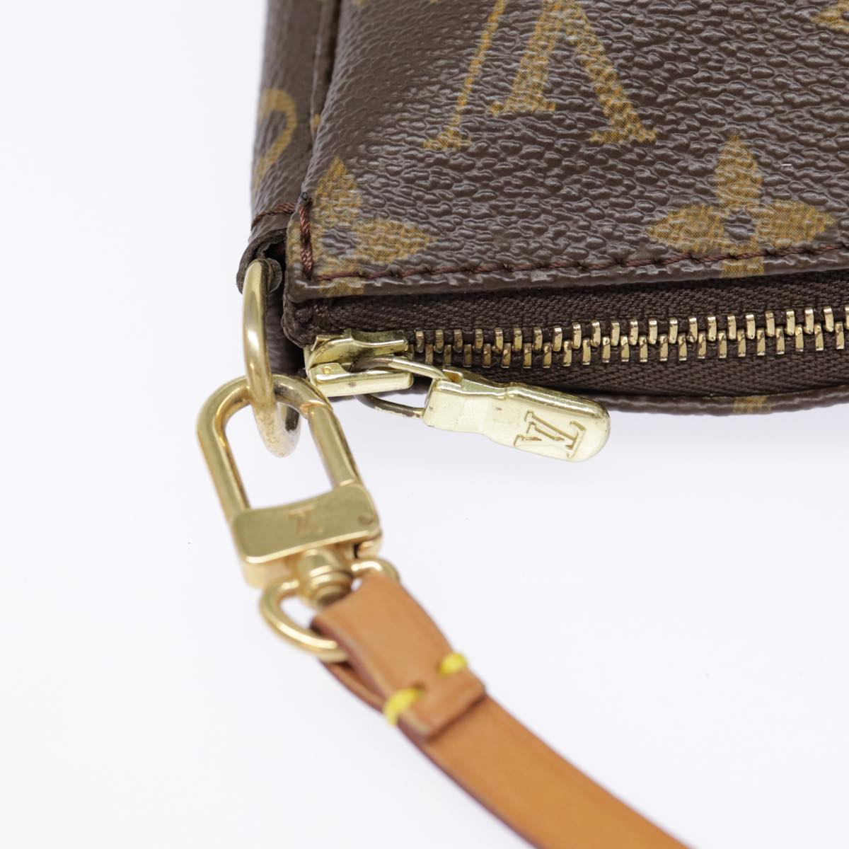 LOUIS VUITTON Monogram Pochette Accessoires Pouch M51980 LV yk14521