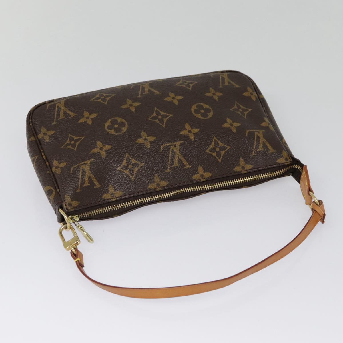 LOUIS VUITTON Monogram Pochette Accessoires Pouch M51980 LV yk14521