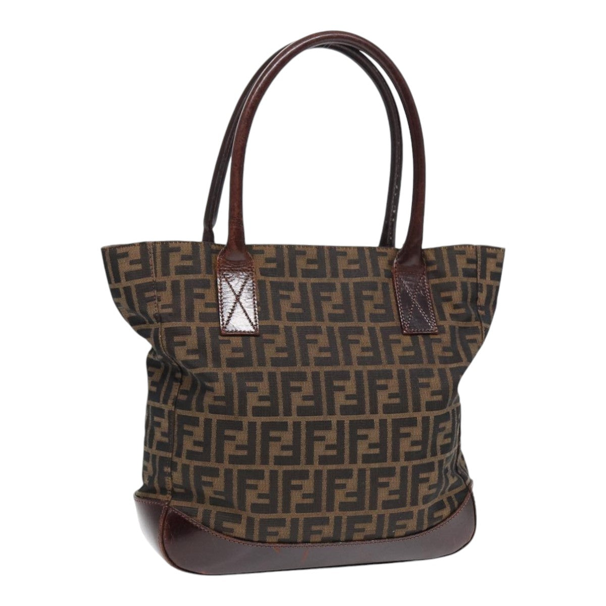 Luxury Fendi Zucca Canvas Tote Bag Brown Blackyk14553