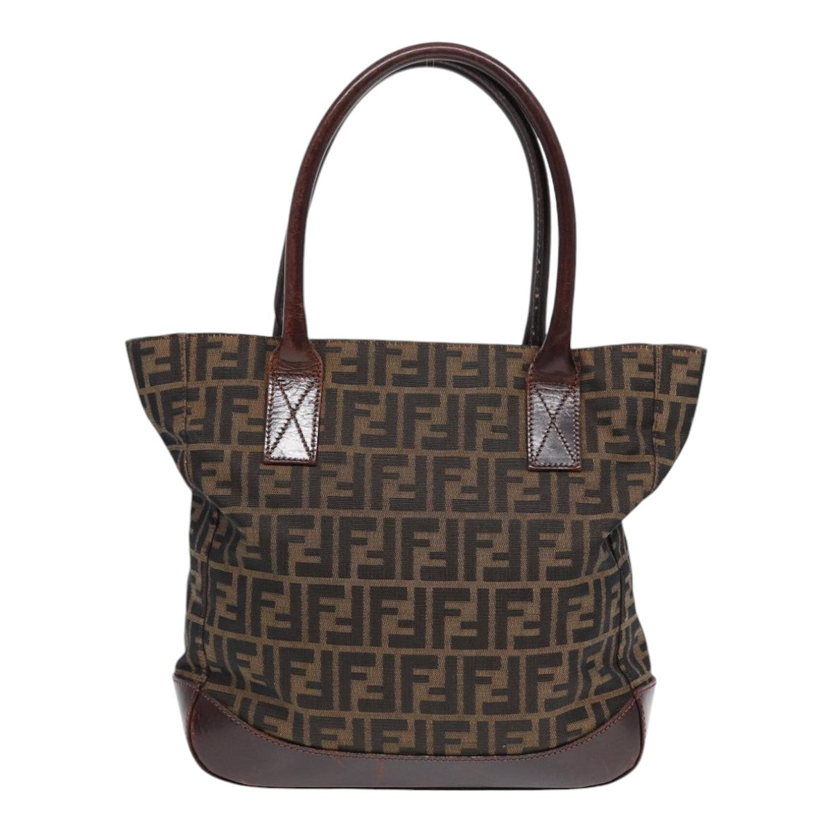 Luxury Fendi Zucca Canvas Tote Bag Brown Blackyk14553