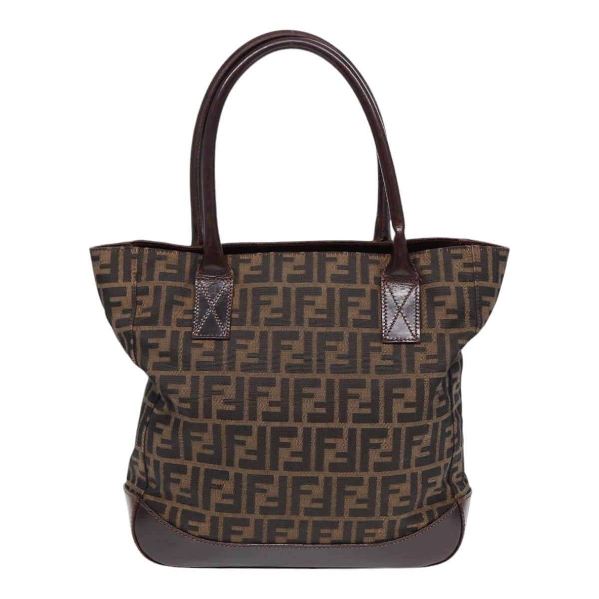 Luxury Fendi Zucca Canvas Tote Bag Brown Blackyk14553