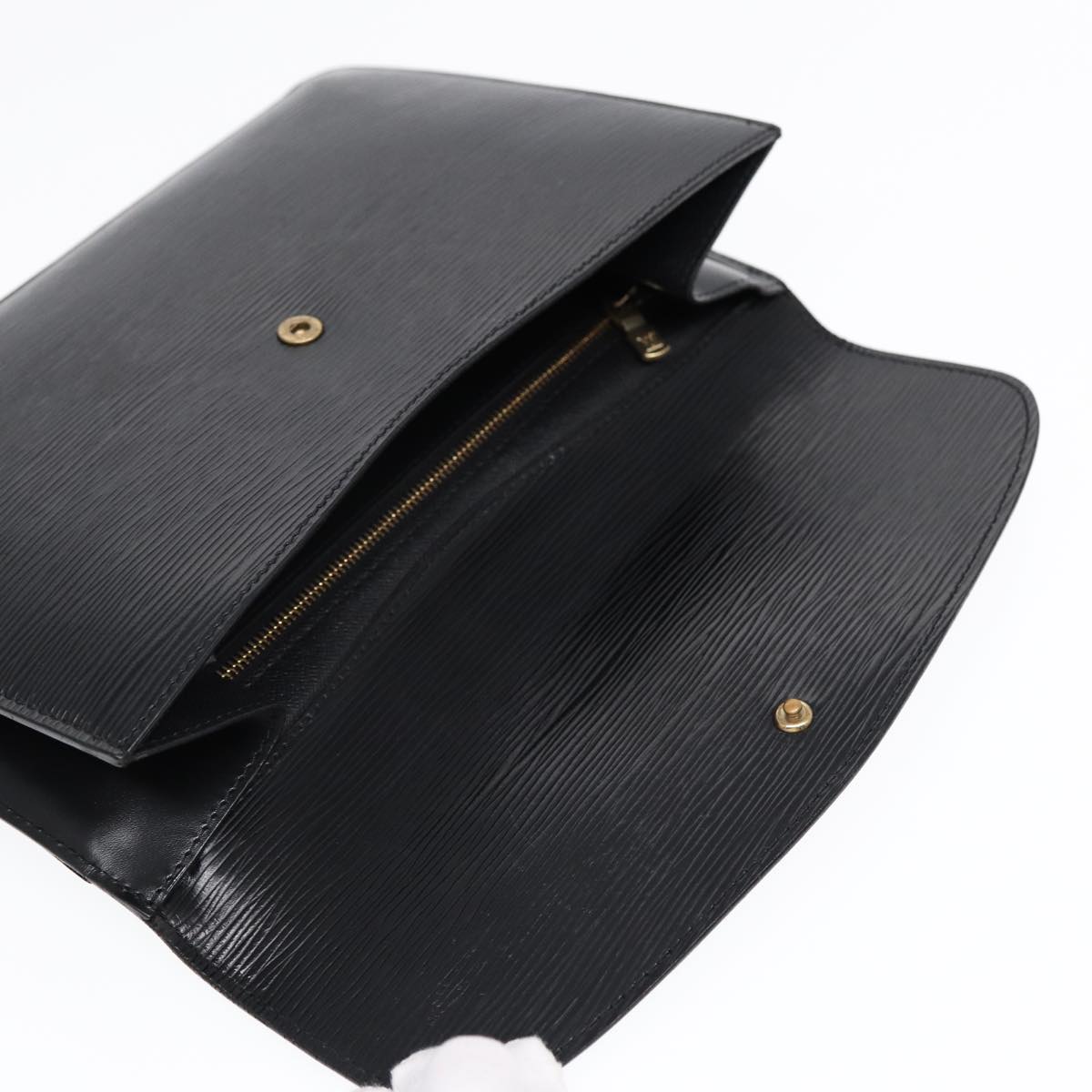 LOUIS VUITTON Epi Montaigne 27 Clutch Bag Black M52652 LV yk14592