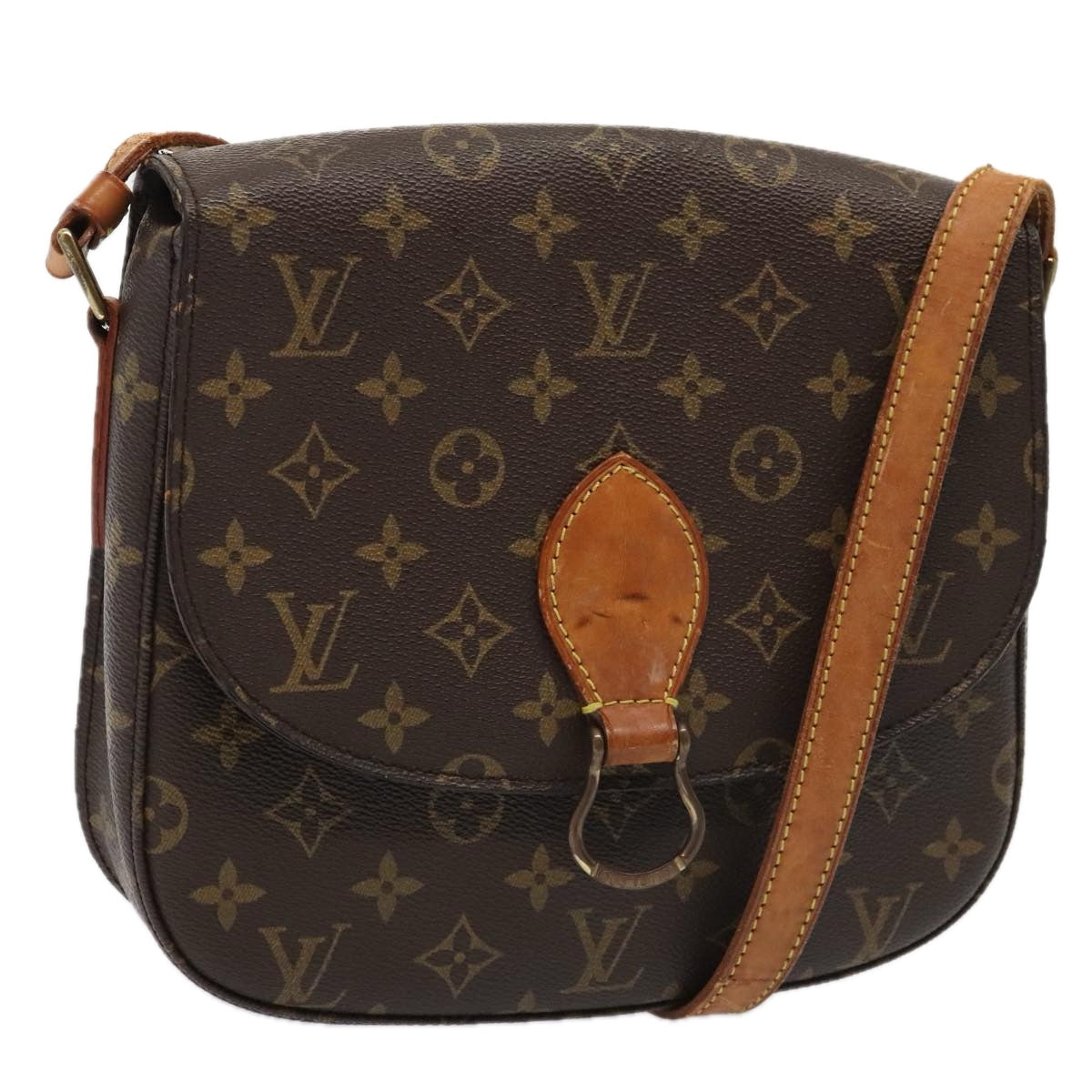 LOUIS VUITTON Monogram Saint Cloud GM Shoulder Bag M51242 LV yk14597