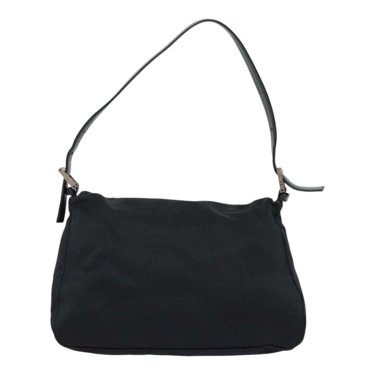 Luxury Fendi Mamma Baguette Shoulder Bag Nylon Black Silveryk14611