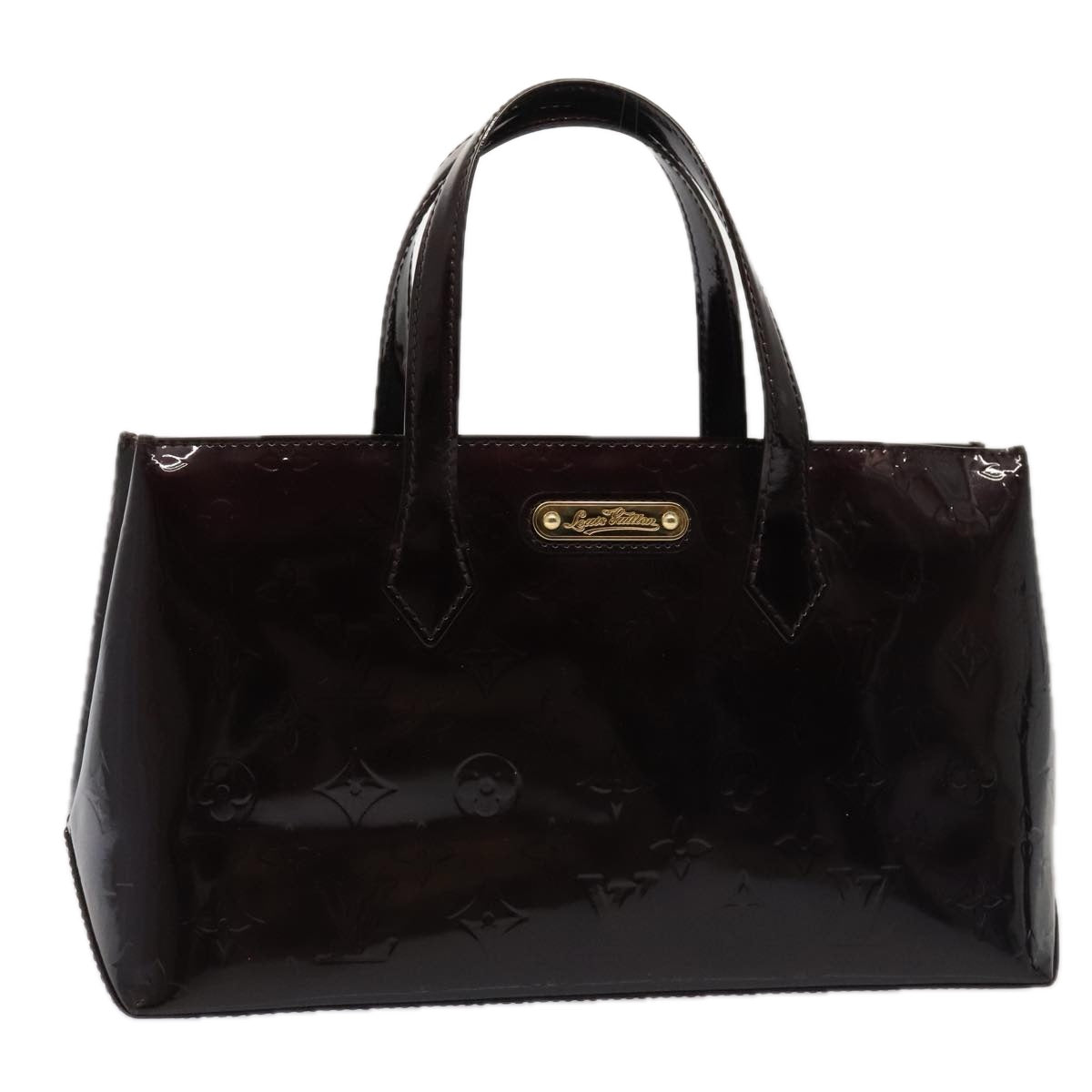 LOUIS VUITTON Monogram Vernis Wilshire PM Hand Bag Amarante M93641 yk14619