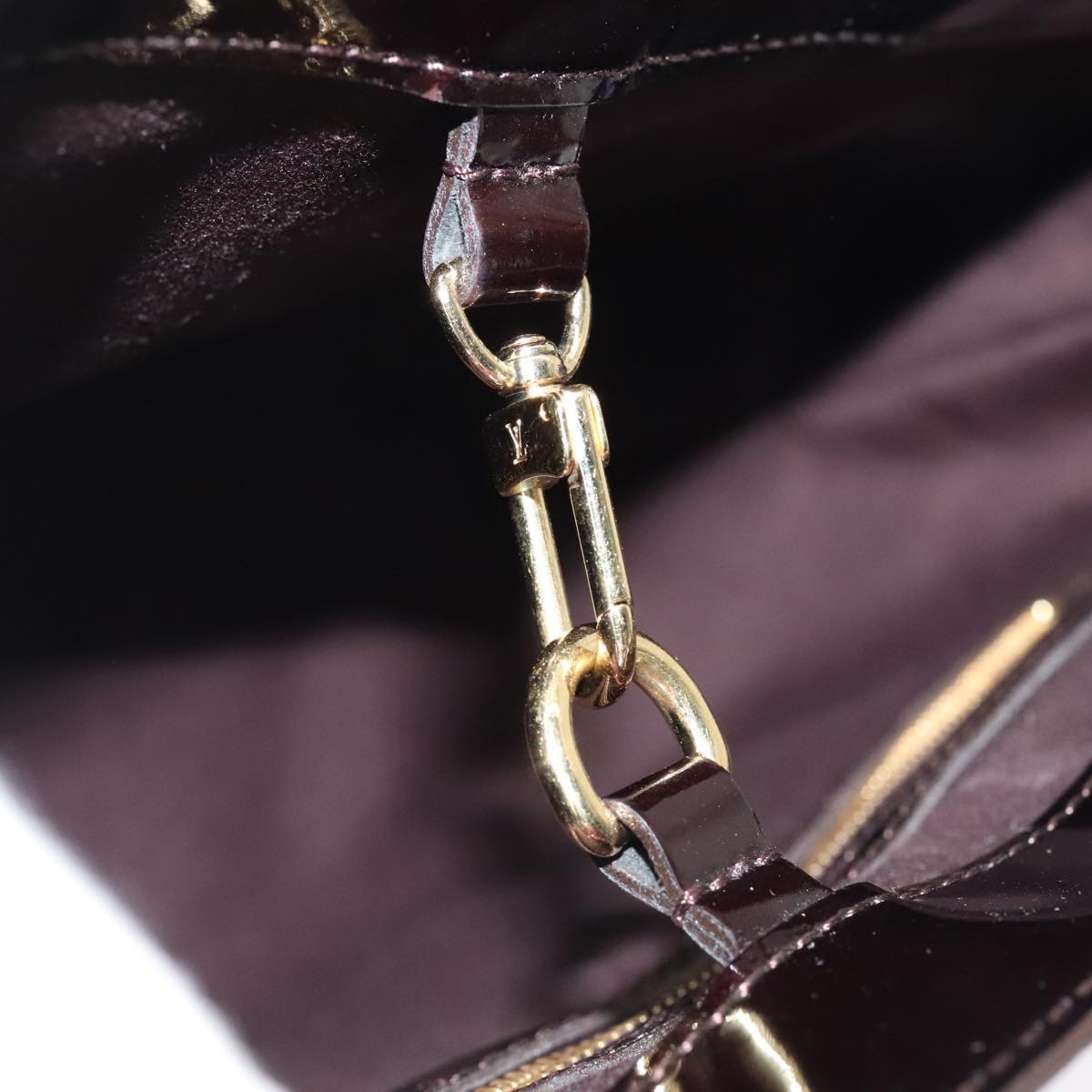 LOUIS VUITTON Monogram Vernis Wilshire PM Hand Bag Amarante M93641 yk14619