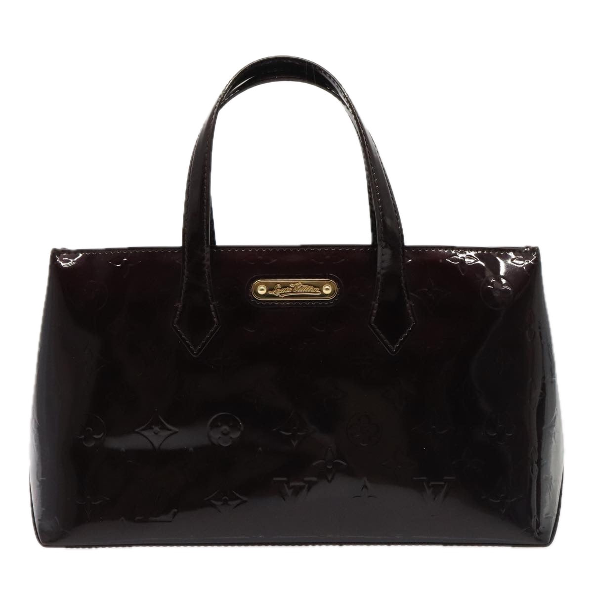 LOUIS VUITTON Monogram Vernis Wilshire PM Hand Bag Amarante M93641 yk14619