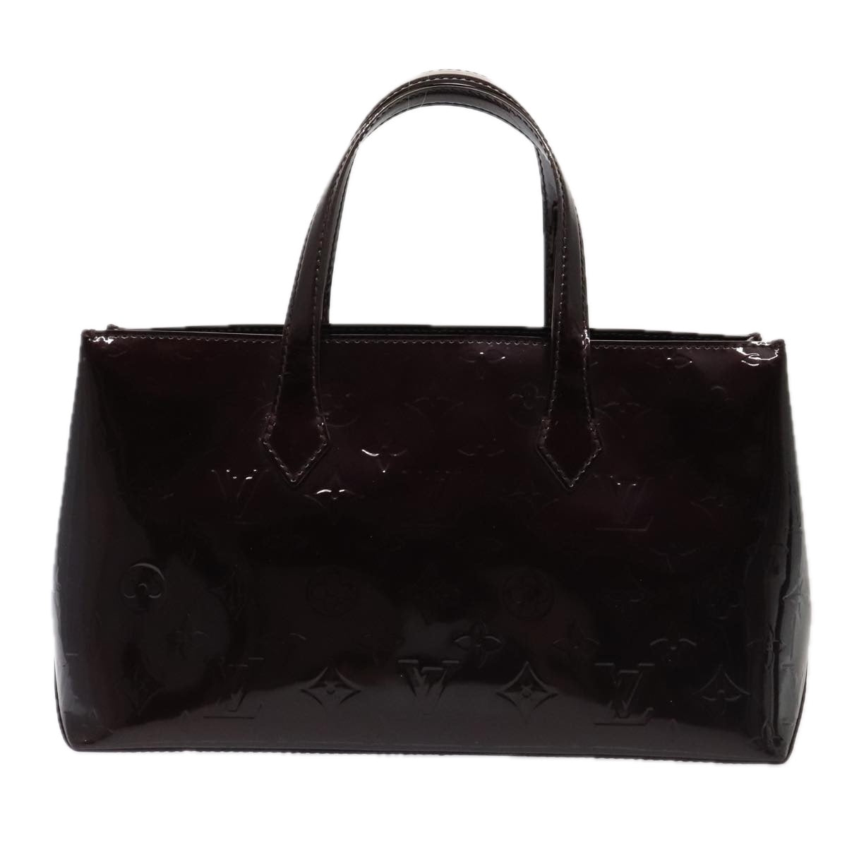 LOUIS VUITTON Monogram Vernis Wilshire PM Hand Bag Amarante M93641 yk14619