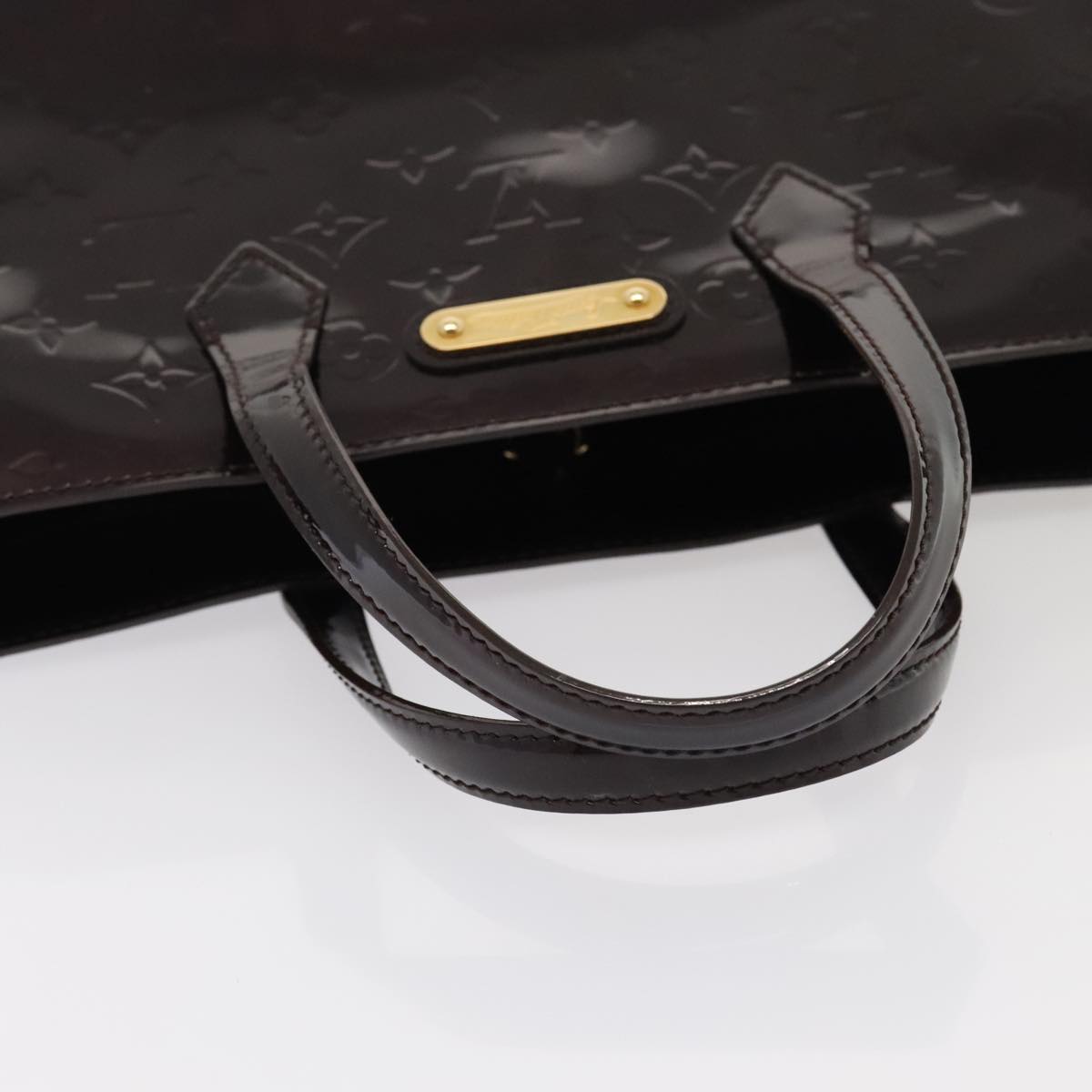 LOUIS VUITTON Monogram Vernis Wilshire PM Hand Bag Amarante M93641 yk14619