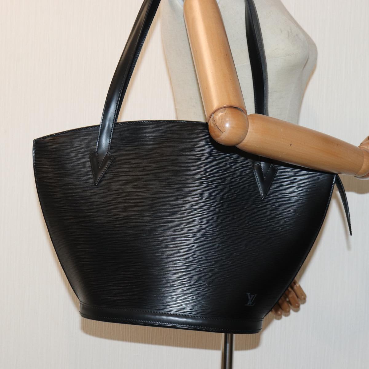 LOUIS VUITTON Epi Saint Jacques Shopping Shoulder Bag Black M52272 yk14620