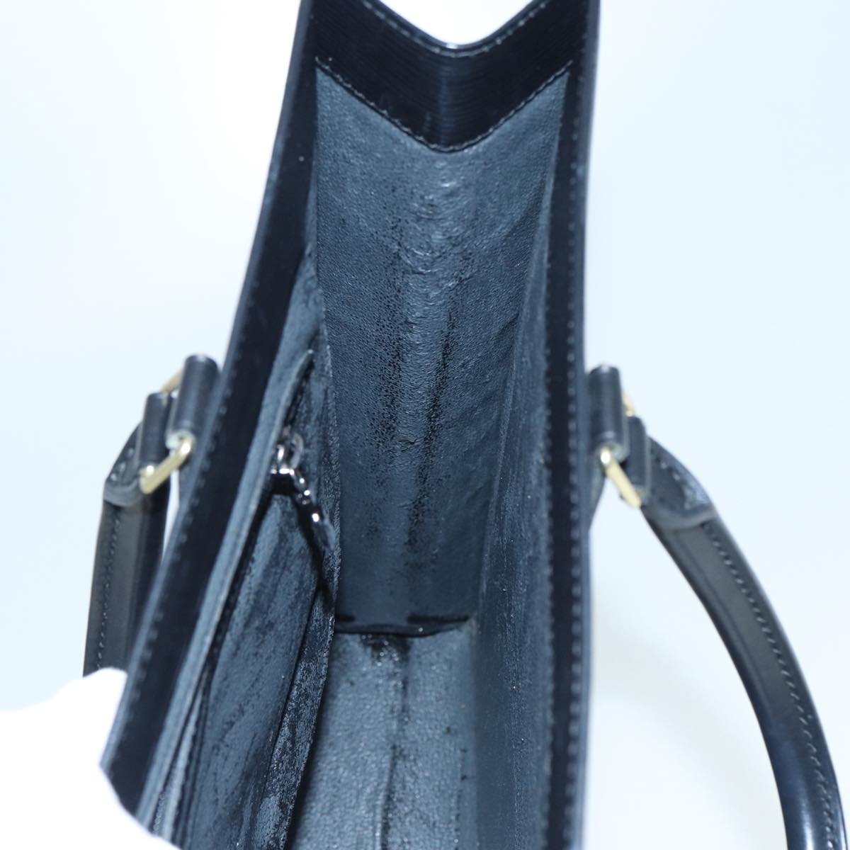 LOUIS VUITTON Epi Sac Plat Hand Bag Black M59082 LV yk14625