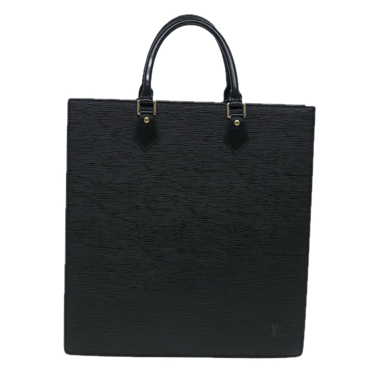 LOUIS VUITTON Epi Sac Plat Hand Bag Black M59082 LV yk14625