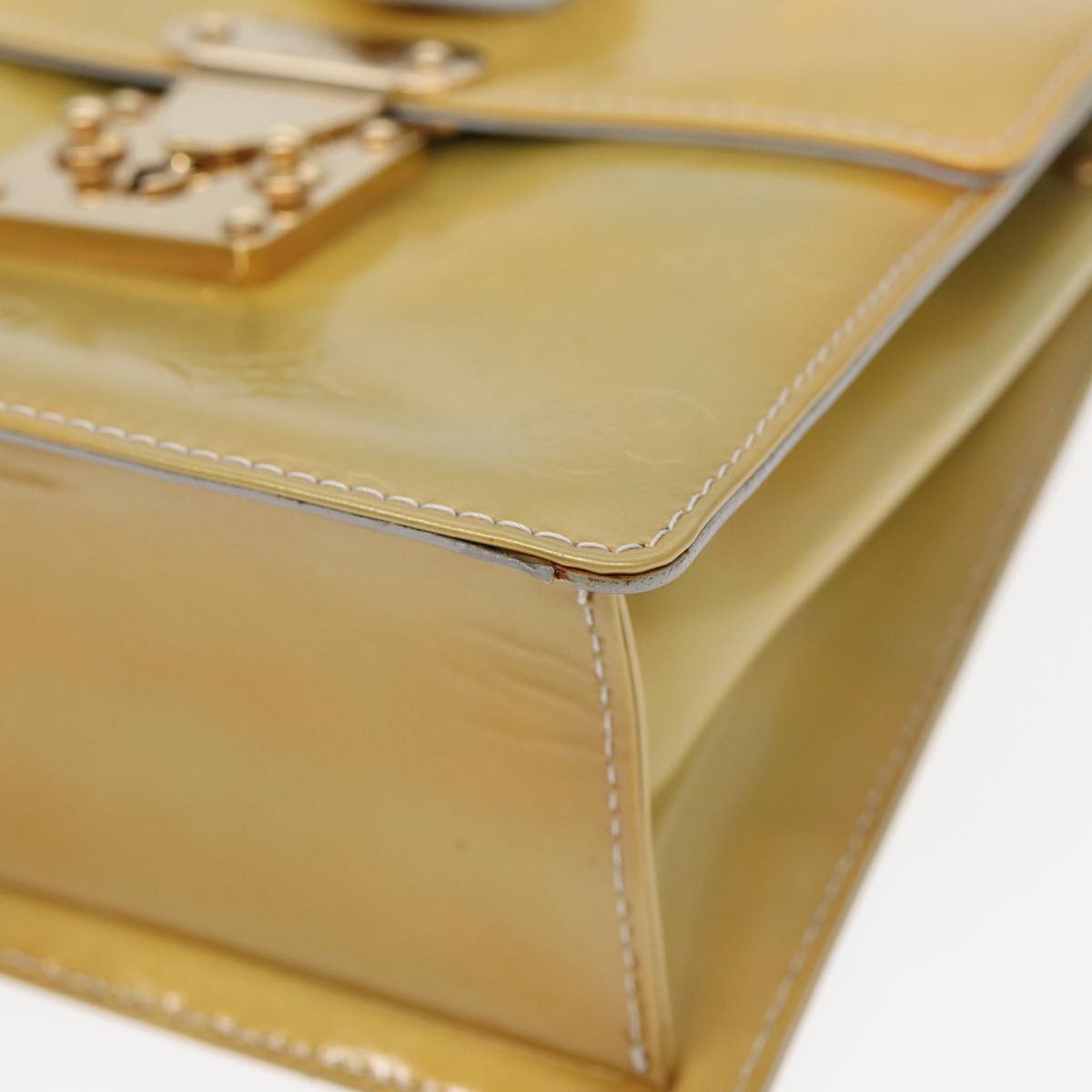 LOUIS VUITTON Monogram Vernis Spring Street Hand Bag Gris M91029 LV yk14630