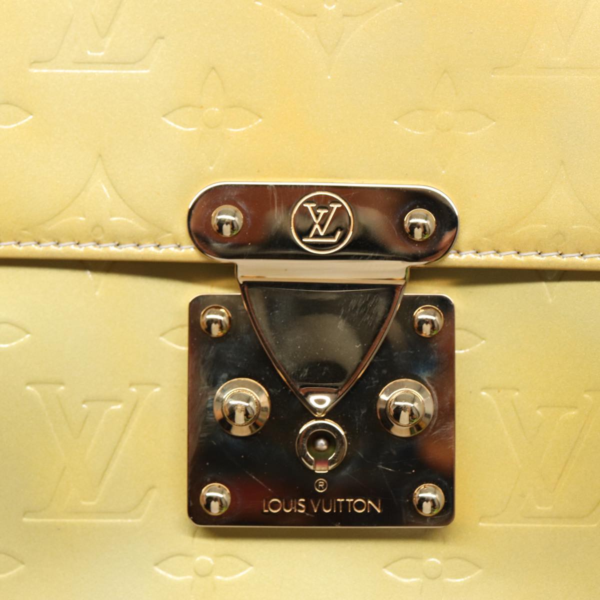 LOUIS VUITTON Monogram Vernis Spring Street Hand Bag Gris M91029 LV yk14630