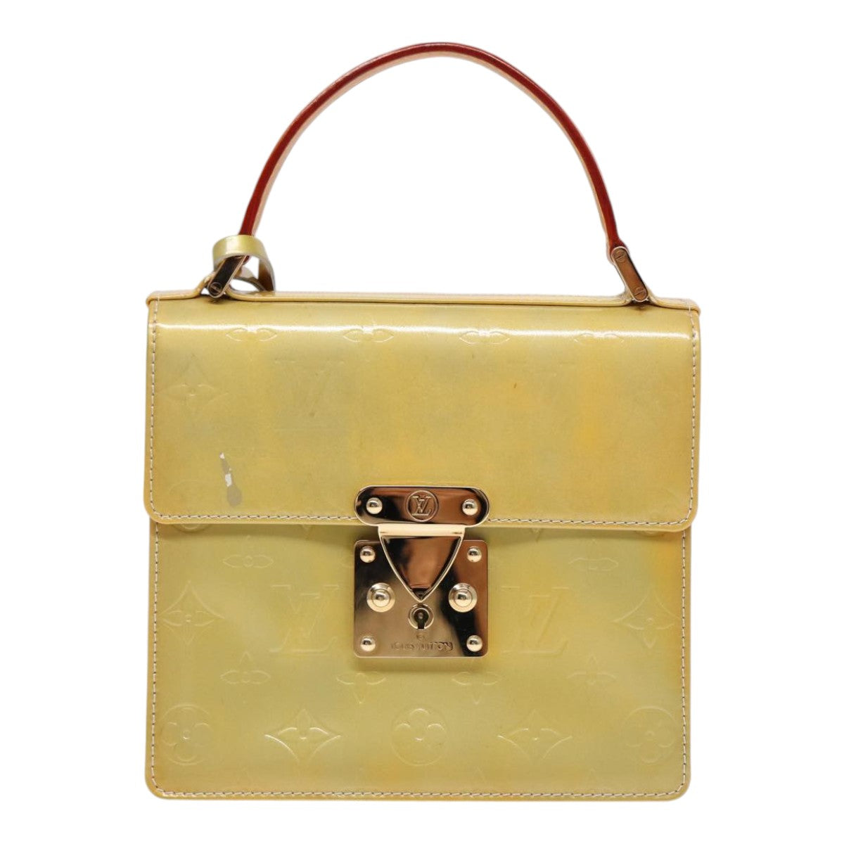 LOUIS VUITTON Monogram Vernis Spring Street Hand Bag Gris M91029 LV yk14630