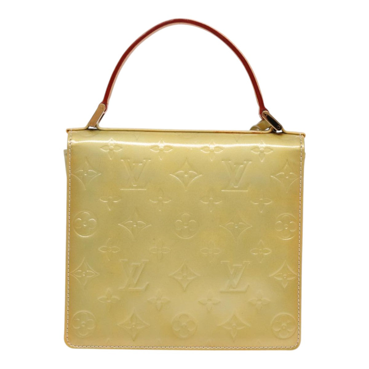 LOUIS VUITTON Monogram Vernis Spring Street Hand Bag Gris M91029 LV yk14630