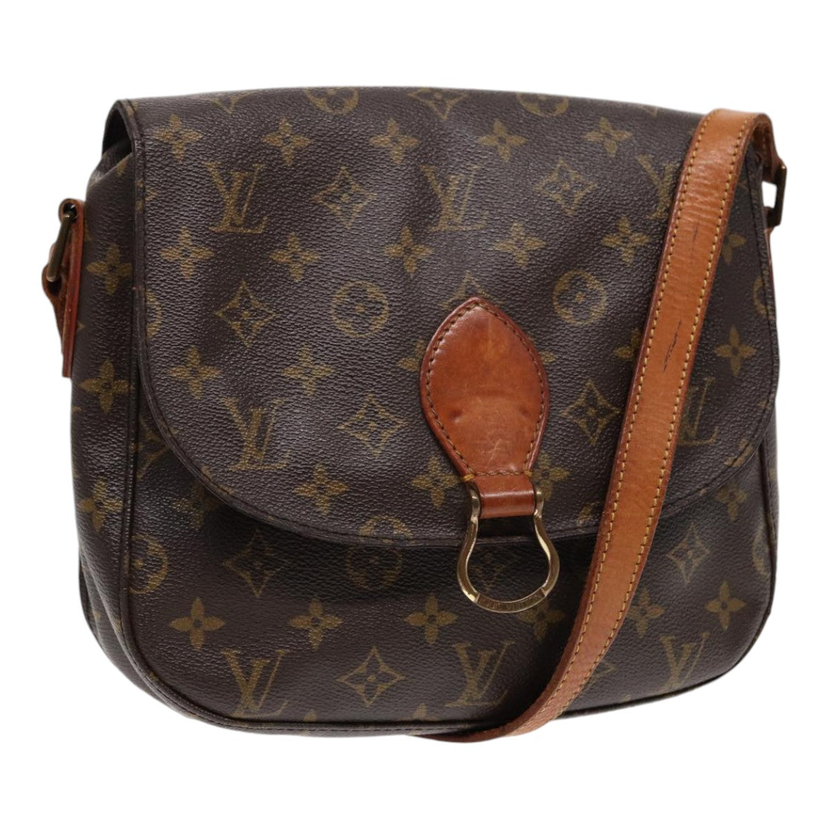 LOUIS VUITTON Monogram Saint Cloud GM Shoulder Bag M51242 LV yk14635