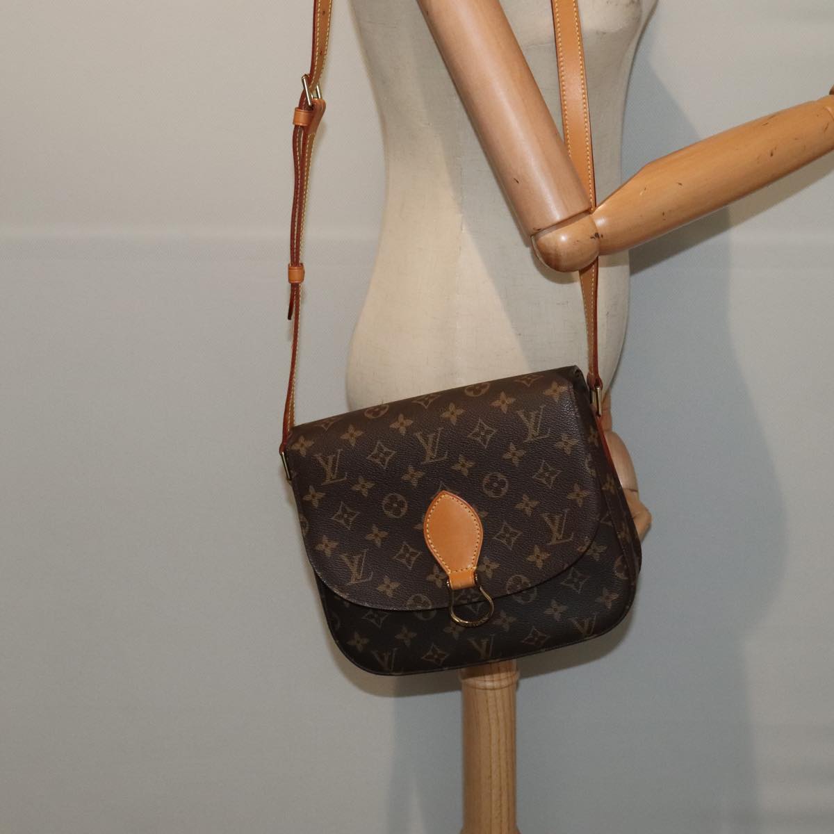 LOUIS VUITTON Monogram Saint Cloud GM Shoulder Bag M51242 LV yk14660