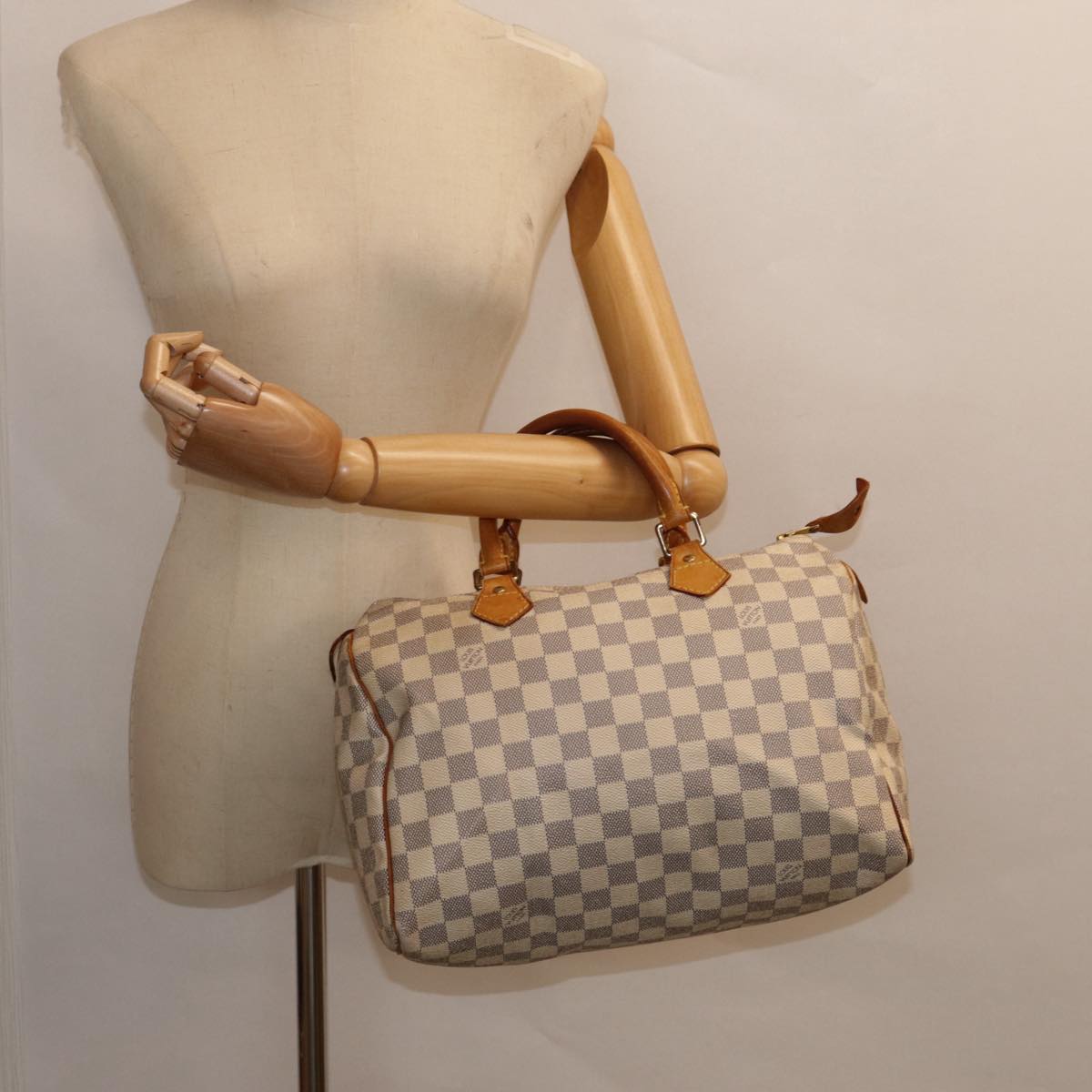LOUIS VUITTON Damier Azur Speedy 30 Hand Bag N41533 LV yk14667