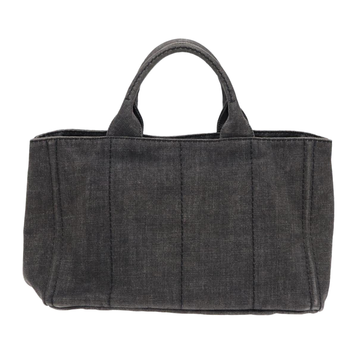 Luxury Prada Canapa MM Hand Bag Denim Gray Gold  yk14676