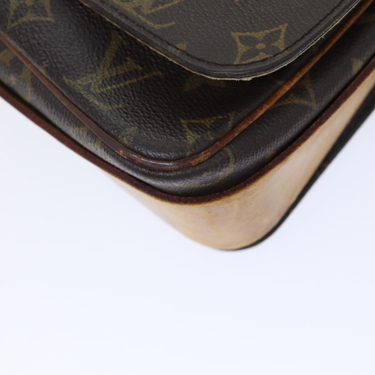 LOUIS VUITTON Monogram Cartouchiere MM Shoulder Bag M51253 LV yk14704