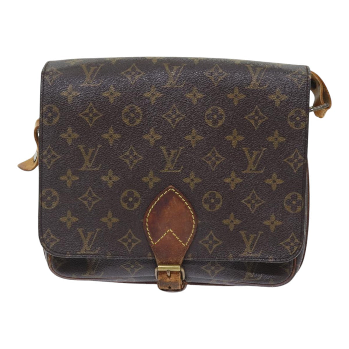LOUIS VUITTON Monogram Cartouchiere MM Shoulder Bag M51253 LV yk14704