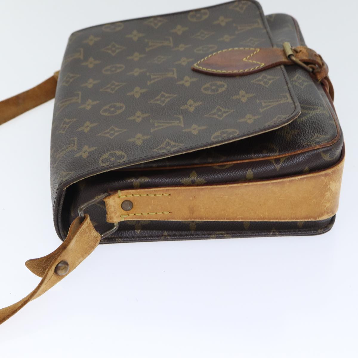 LOUIS VUITTON Monogram Cartouchiere MM Shoulder Bag M51253 LV yk14704