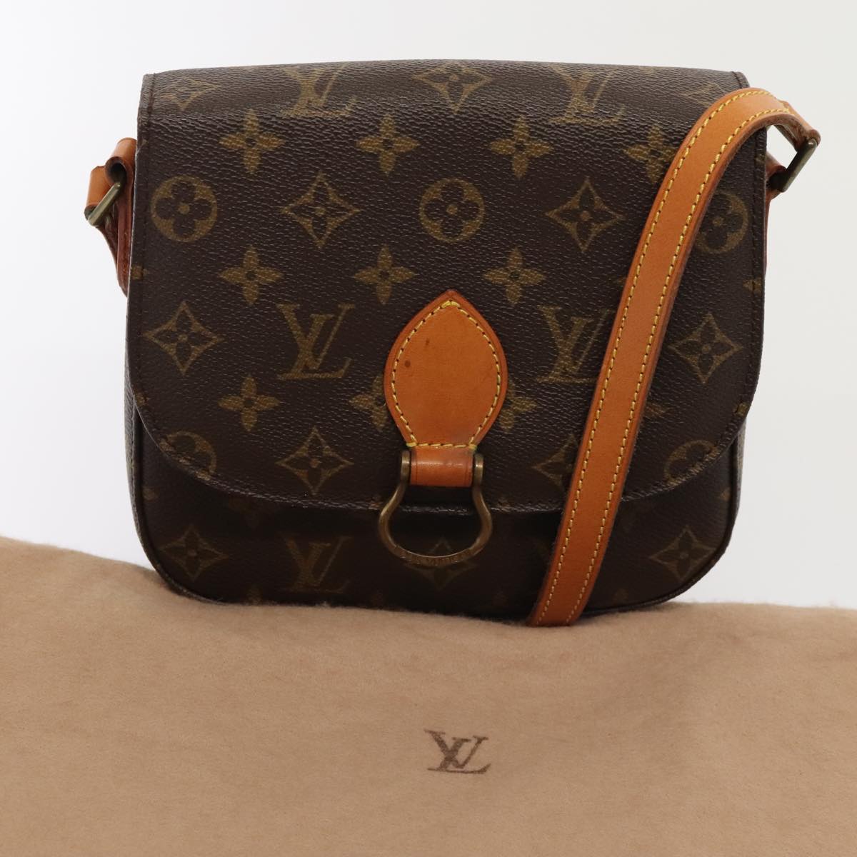 LOUIS VUITTON Monogram Saint Cloud MM Shoulder Bag M51243 LV yk14712