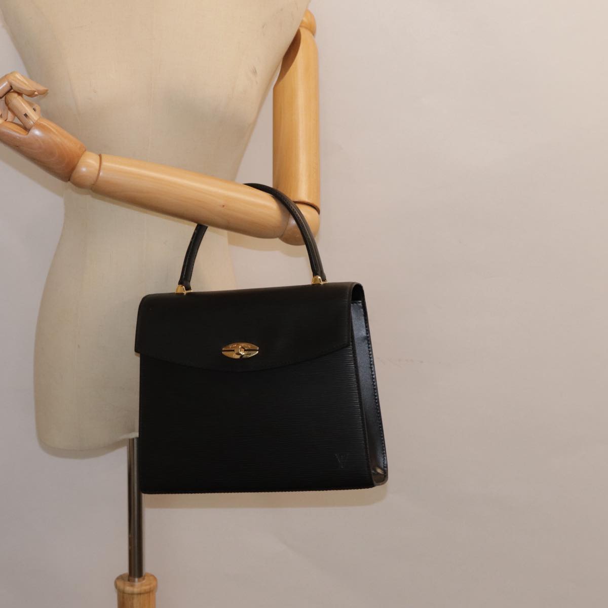 LOUIS VUITTON Epi Malesherbes Hand Bag Black M52372 LV yk14713