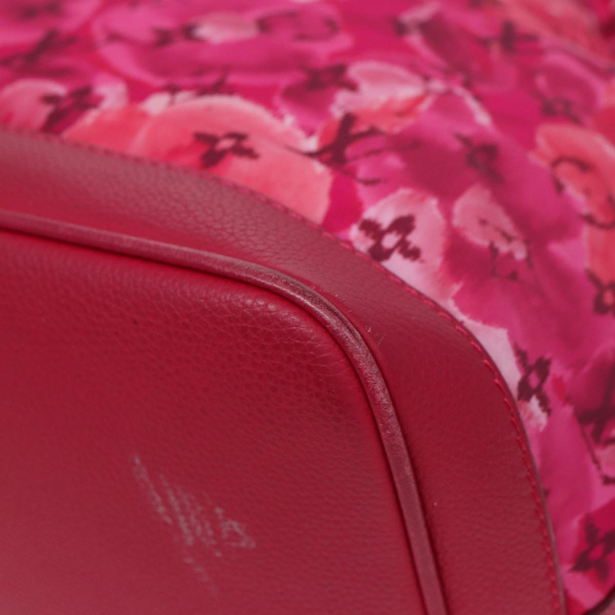 LOUIS VUITTON Ikat Flower Noe full MM Shoulder Bag Nylon Red M94313 yk14721