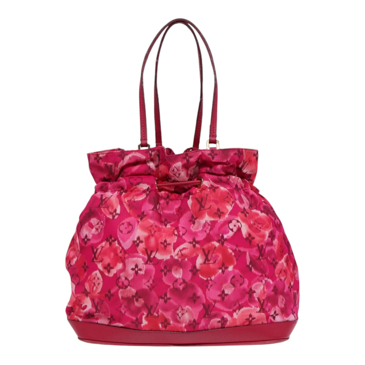 LOUIS VUITTON Ikat Flower Noe full MM Shoulder Bag Nylon Red M94313 yk14721