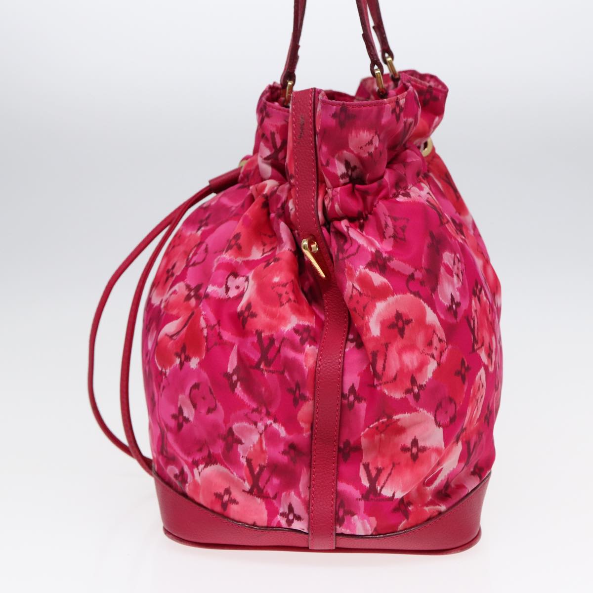 LOUIS VUITTON Ikat Flower Noe full MM Shoulder Bag Nylon Red M94313 yk14721