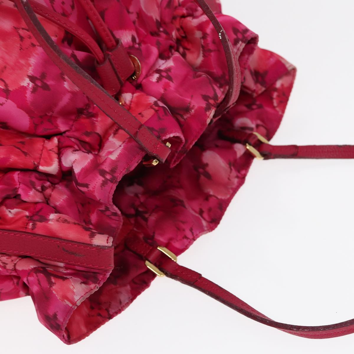 LOUIS VUITTON Ikat Flower Noe full MM Shoulder Bag Nylon Red M94313 yk14721