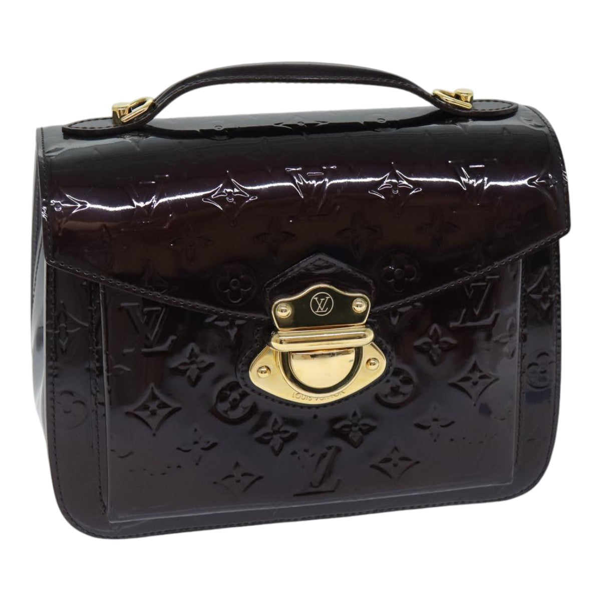 LOUIS VUITTON Monogram Vernis Mirada Hand Bag 2way Amarante M91397 yk14724
