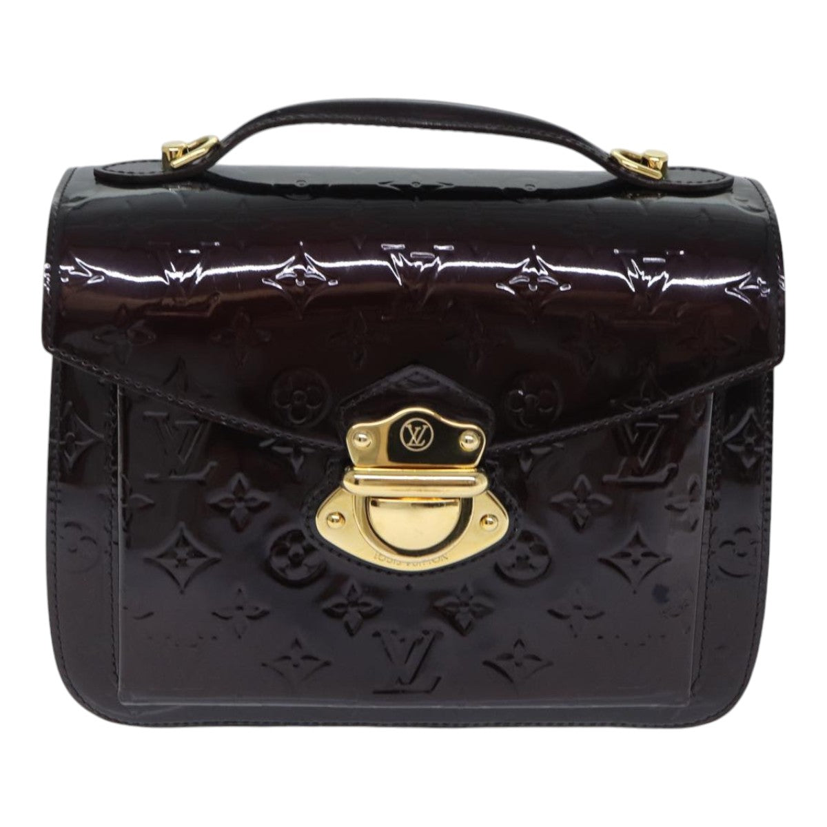 LOUIS VUITTON Monogram Vernis Mirada Hand Bag 2way Amarante M91397 yk14724