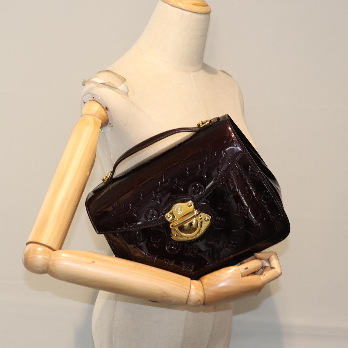 LOUIS VUITTON Monogram Vernis Mirada Hand Bag 2way Amarante M91397 yk14724